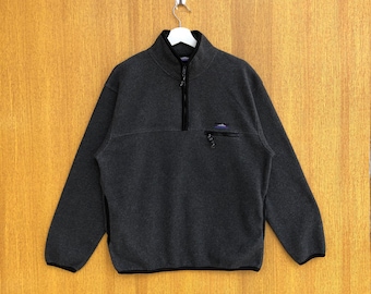 Vintage Hillcrop Sports Fleece Pullover Half Zipper Crewneck Sweatshirt jumper Sweater