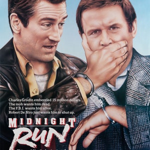 Midnight Run Póster original de la película Half Subway de EE. UU. de 1988