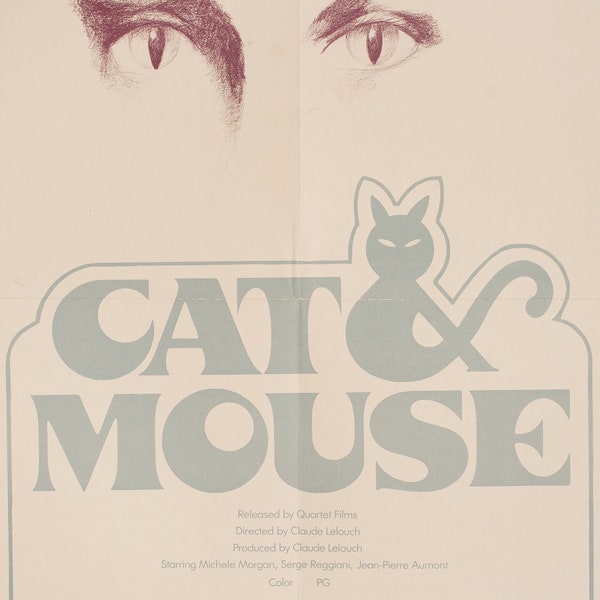 Cat and Mouse 1975 U.S. Mini Poster