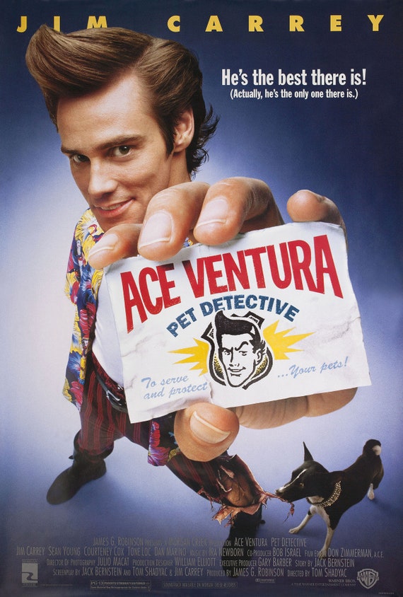 Ace Ventura: Pet Detective 1993 U.S. One Sheet Poster | Etsy