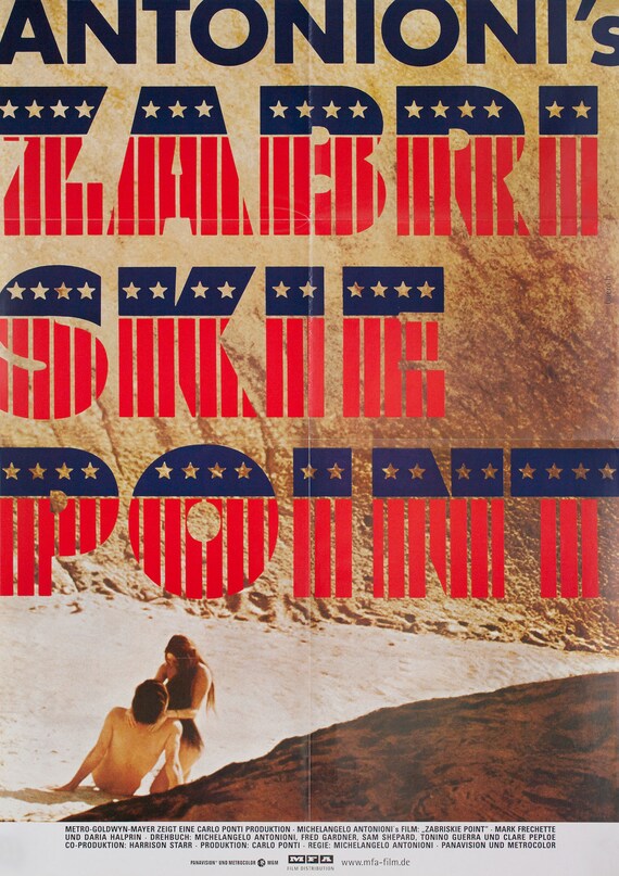 Zabriskie Point 1970 German A1 Poster Etsy