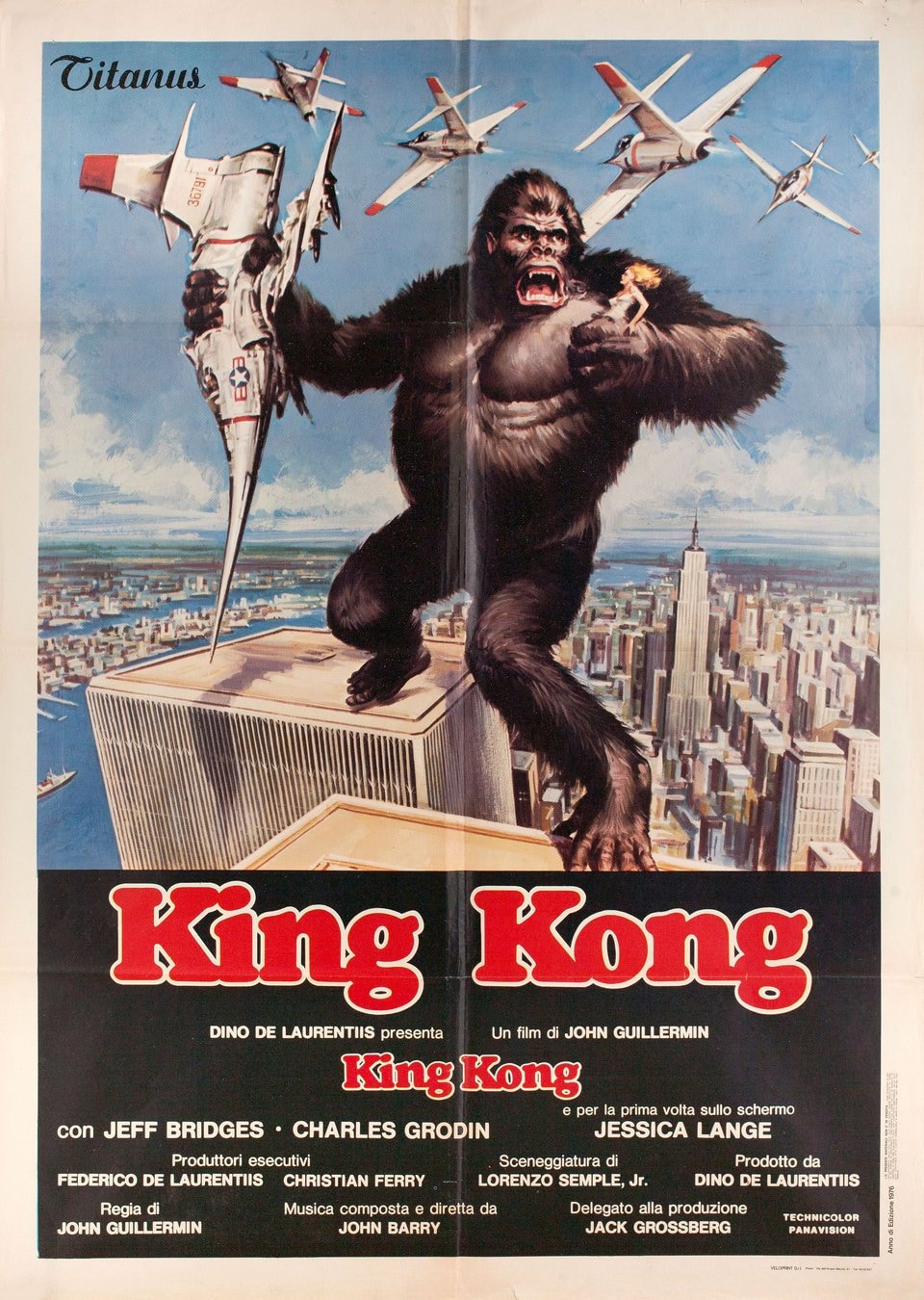 キングコング 1976 イタリア版 ドゥエ・フォッリ ポスター キングコング 1976 イタリア版 ドゥエ・フォッリ ポスター