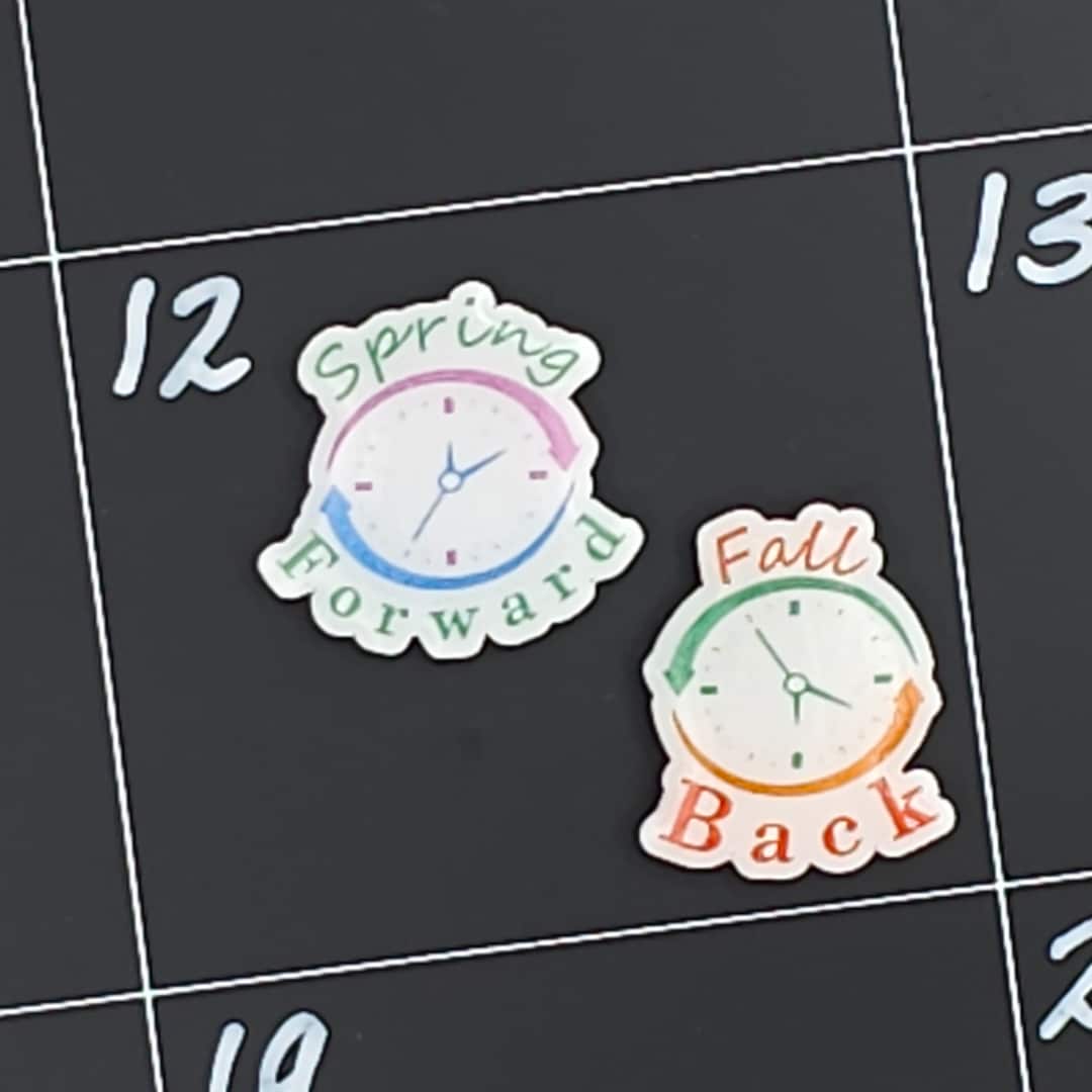 Time Change Calendar Magnet. Put a Reminder on Your Magnetic Chalkboard ...