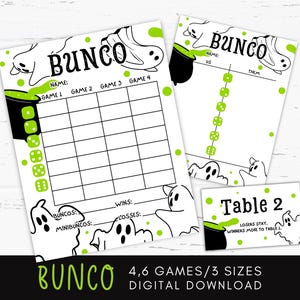 Boo Halloween Bunco Score Cards Printable, Ghost Tally Sheets, Halloween Party Game Cards, Halloween Activities, Party Theme Games Favors