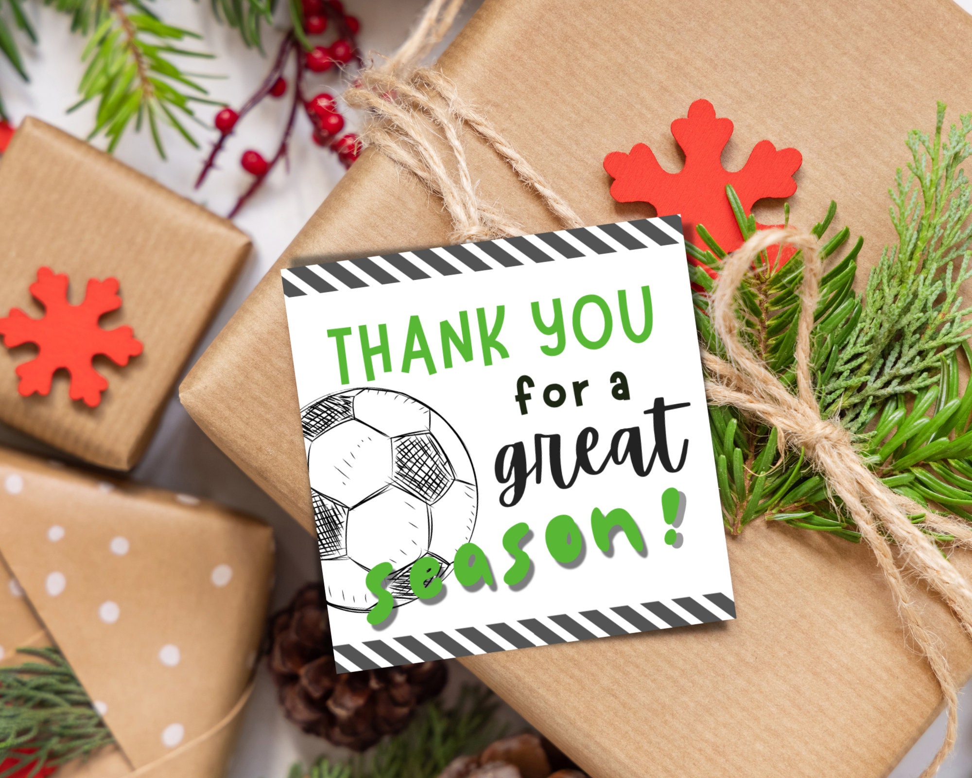 Soccer Gift Tags Printable, Soccer Cookie Tags, Soccer Coach Gift ...