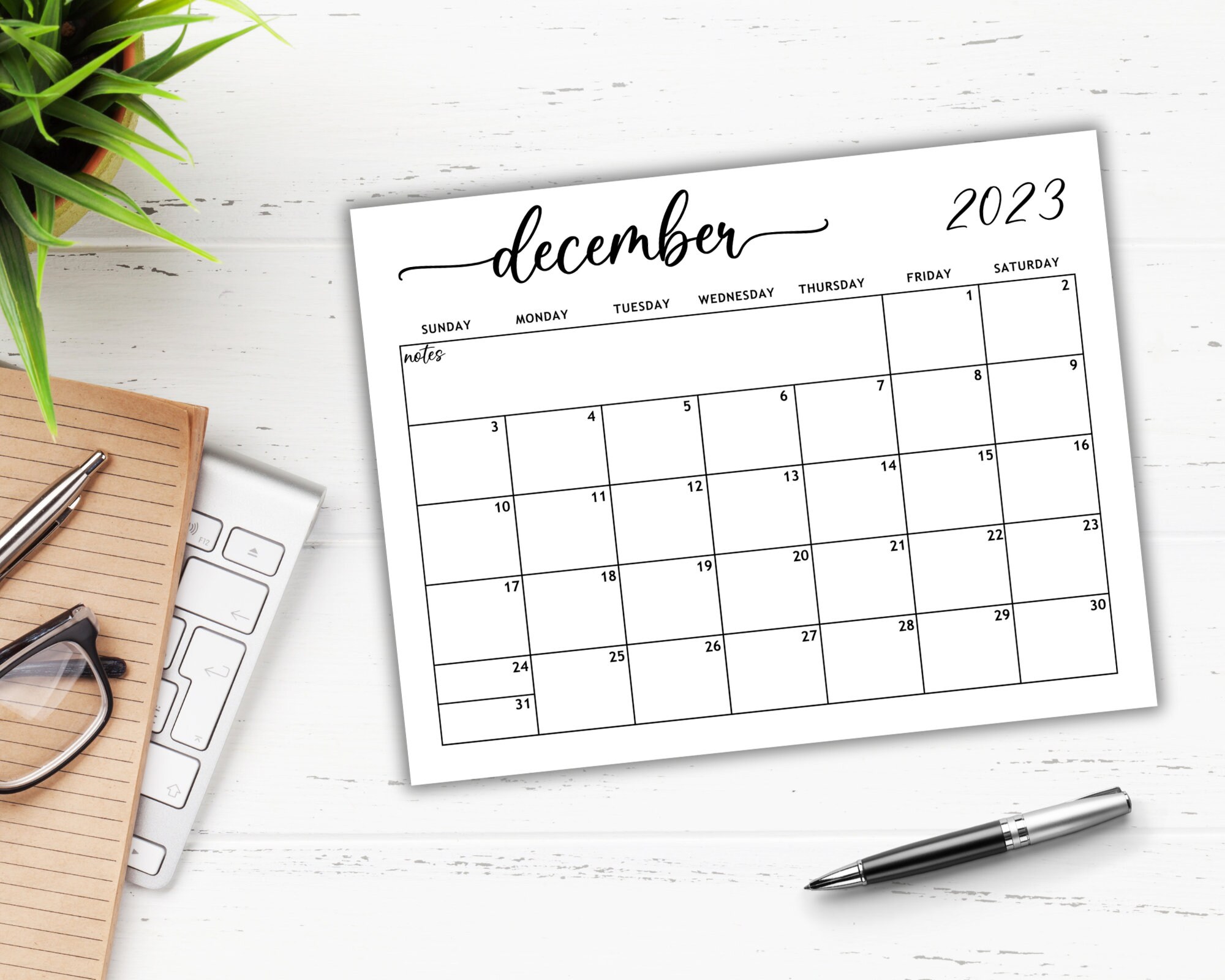 Editable December Calendar 2024, Printable Calendar December 2024