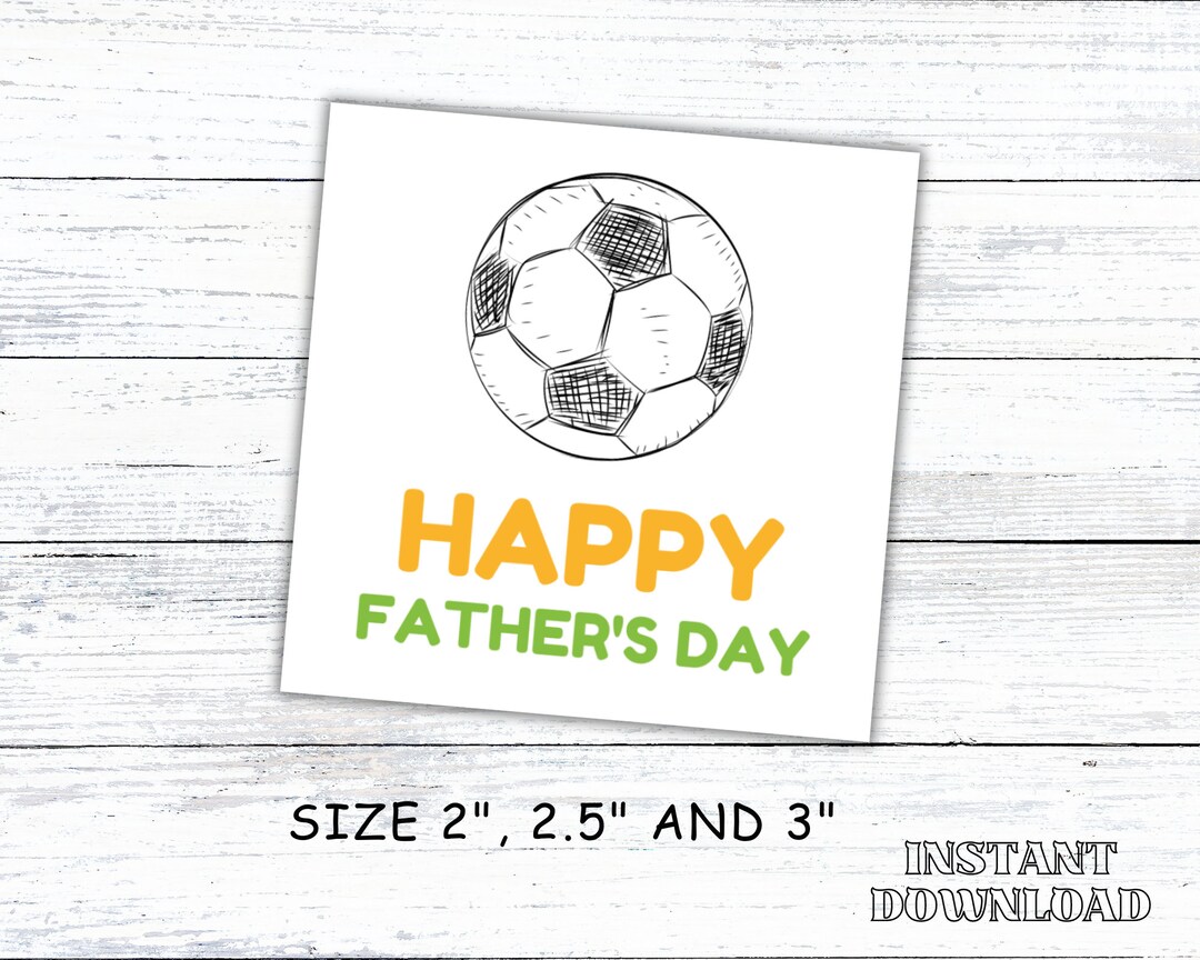 Soccer Father's Day Gift Tags Printable Soccer DAD Gift Etsy