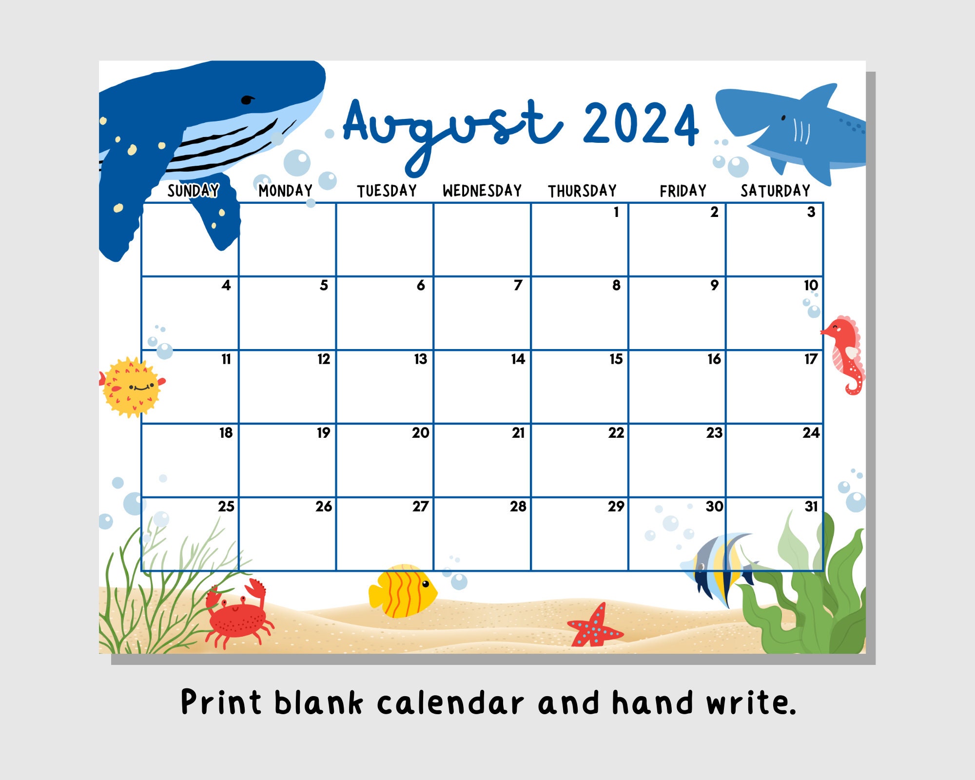EDITABLE August 2024 Calendar Printable - Il Fullxfull.6152874123 S2pb