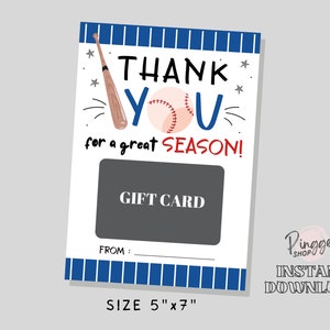 Titolare della carta di ringraziamento per l'allenatore della grande stagione, titolare della carta regalo per l'allenatore di baseball, biglietto di compleanno stampabile per l'allenatore, biglietto di apprezzamento per l'allenatore