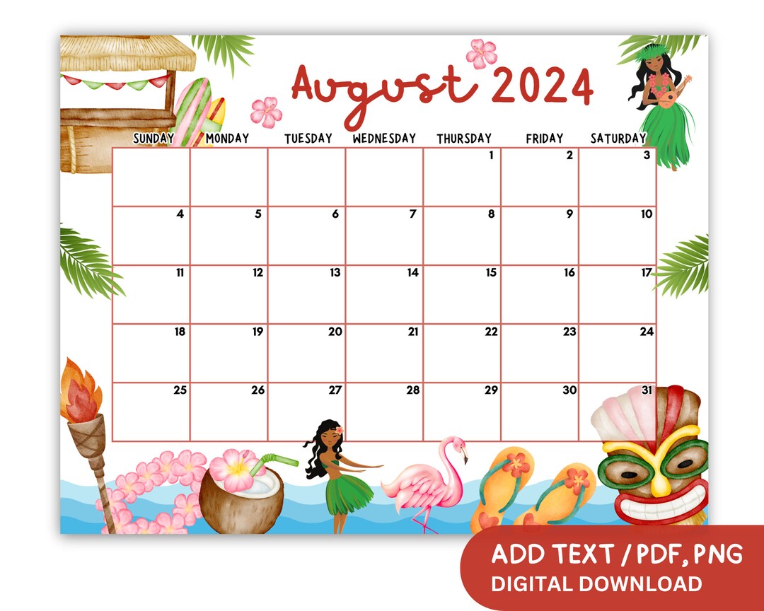 EDITABLE August 2024 Calendar Printable - Il 1080xN.6110948304 Magc 