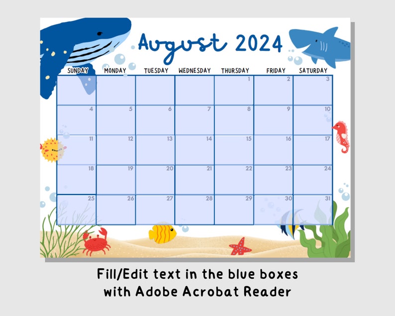 EDITABLE August 2024 Calendar Printable - Il 794xN.6152874091 J4ul 