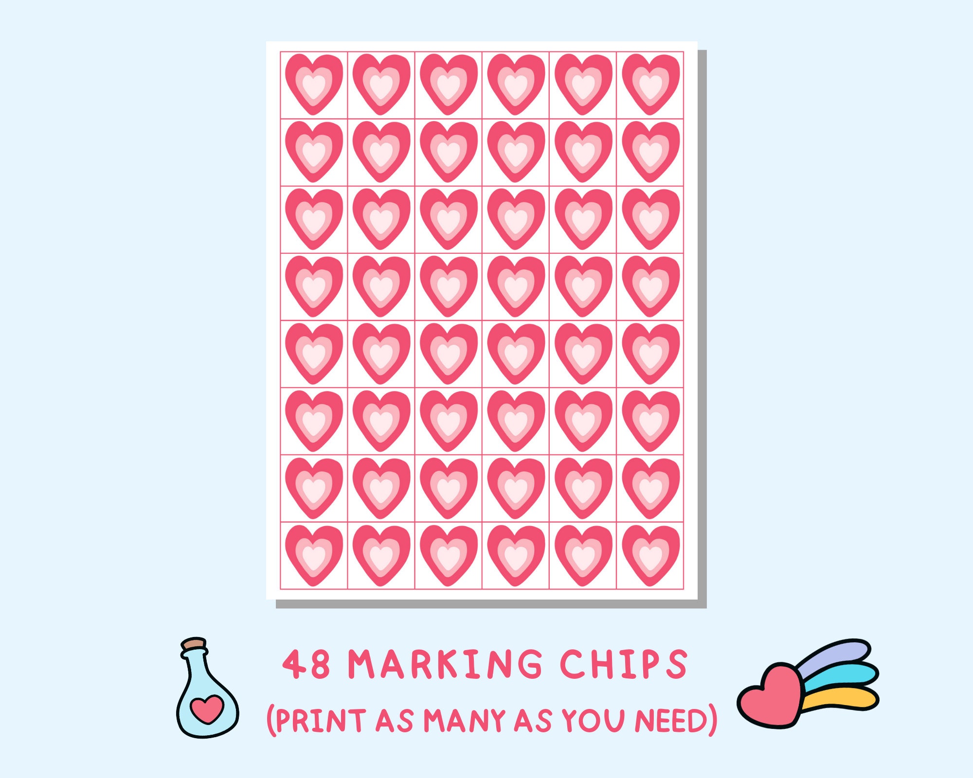 Valentine s Day Bingo Printable Valentine s Day Game Printable Valentine s Day Party Theme