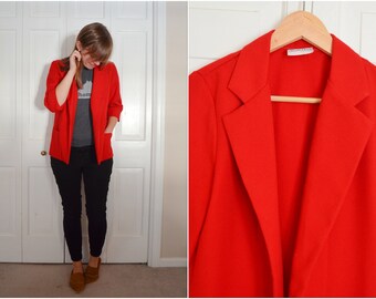 ladies short red blazer