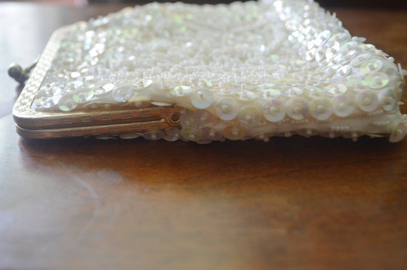 Vintage White Beaded & Sequin Clutch / Styled by … - image 5