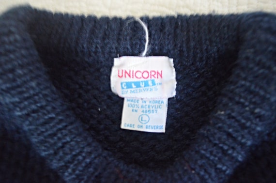 Vintage Women's Navy Blue Snowflake Sweater / 80s… - image 5