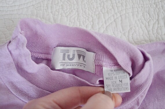Vintage Light Purple Long Sleeve T-shirt Size M /… - image 8
