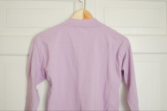 Vintage Light Purple Long Sleeve T-shirt Size M /… - image 5