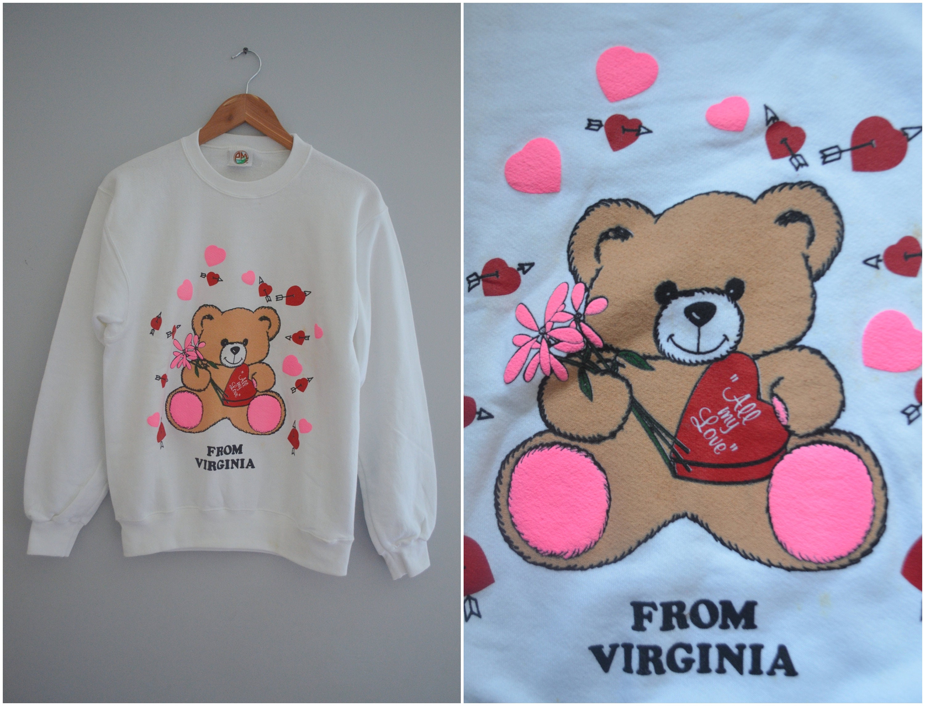 80s Heart Sweatshirt - Etsy