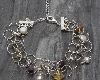 multichain bracelet, chain bracelet, silver chain bracelet, dainty chain bracelet, multistrand bracelet, multistrand chain bracelet