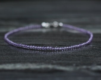 Amethyst anklet, Pyrite anklet, beaded anklet, iolite anklet, lapis anklet,  peridot anklet, amazonite anklet, skinny bracelet