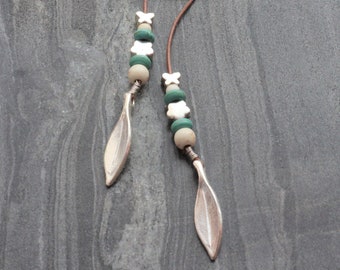 leather choker necklace, wrap choker, wrap necklace, tie up boho necklace, bohemian necklace, bohemian leather jewelry, feather necklace