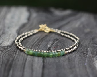 Bracelet set, serpentine bracelet, Beaded bracelet, Ultra dainty bracelet, double bracelet, dainty serpentine bracelet, skinny bracelet