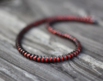 Hematite necklace, Beaded choker, dainty beaded choker, dainty hematite necklace, dainty beaded necklace, hematite choker