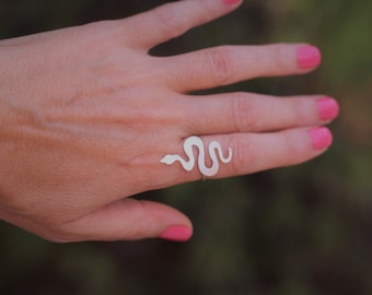 Snake ring, sterling silver ring, statement ring