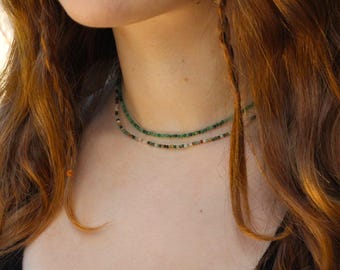 green gemstone chokers