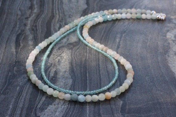 Beryl Necklace Beaded Necklace Beryl Choker Beaded Choker Morganite Necklace Etsy UK
