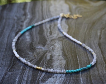 Diamond necklace, raw diamond choker, dainty beaded choker, Ultra dainty diamond necklace, dainty beaded necklace, diamond choker