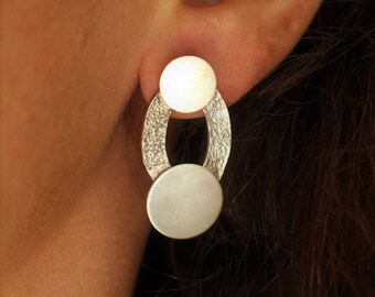 grecian earrings, Celestial earrings, Grecian earrings, Abstract earrings, geometrical earrings, sterling silver earrings, greek earrings