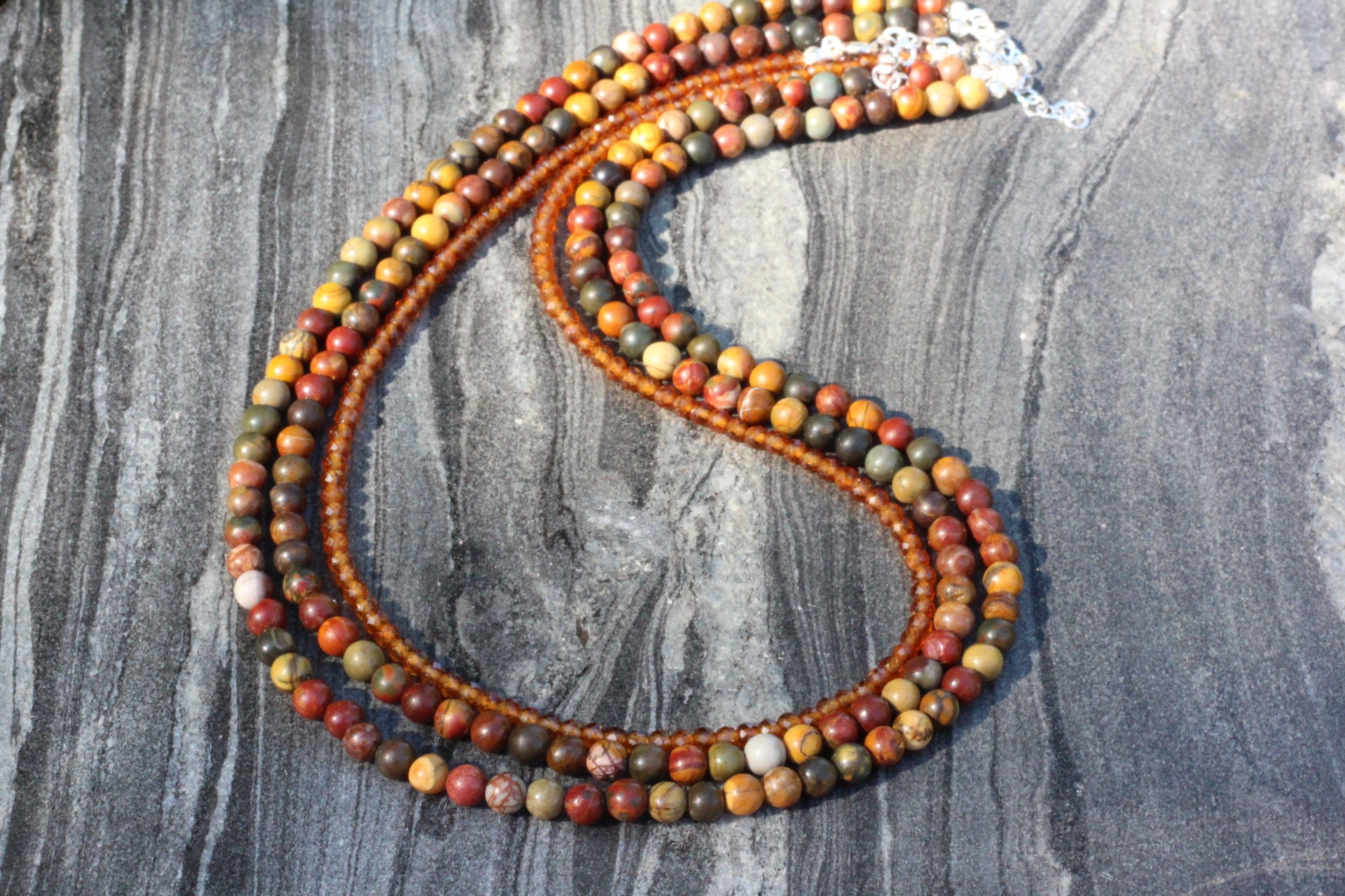Jasper store bead necklace