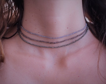 Necklace set, Delicate necklace set, Set of three layering necklace, 3 choker Set, 3 layer necklace, minimal necklace set