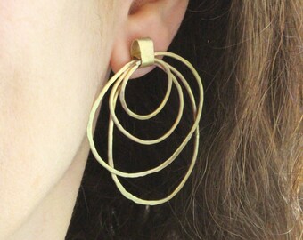 Multihoop earrings, bronze hoop earrings, ancient greek earrings, hoop earrings, greek earrings, grecian earrings