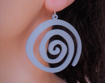 Wooden earrings, birch earrings, hoop wooden earrings, lazer cut wooden earrings, wooden labyrinth earrings, maximal wooden earrings