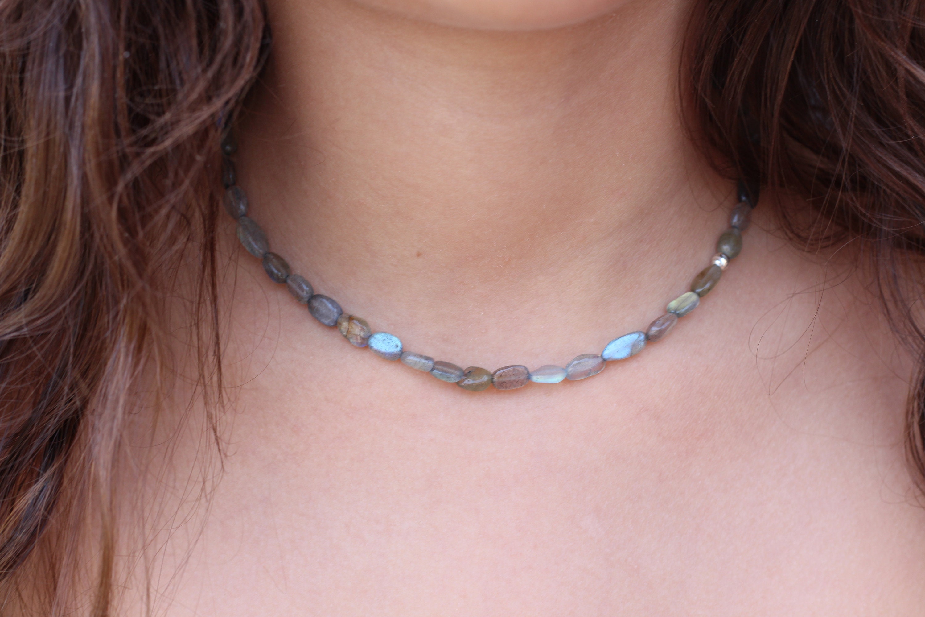 Labradorite choker shop