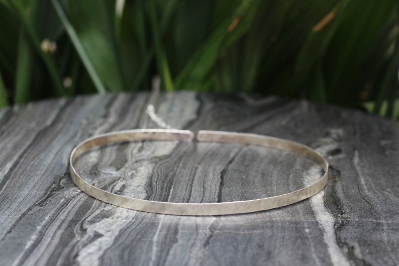 Silver Cuff Necklace Sterling Silver Choker Necklace Wide Etsy