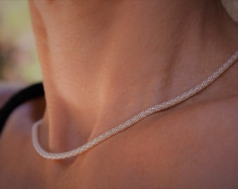 Wide silver chain, plain silver chain, rope necklace, ultra wide silver chain, greek style necklace, thick silver chain necklace