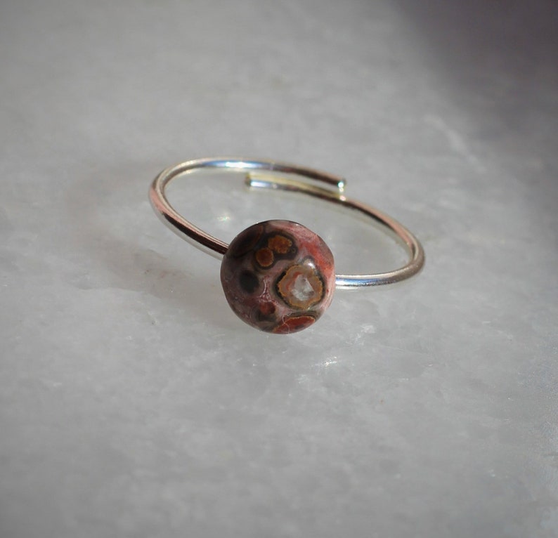chalcedony ring minimalist silver ring labradorite ring jasper ring moonstone ring sterling silver ring dainty silver ring Dome ring