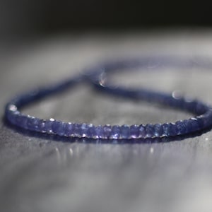 Tanzanite necklace, tanzanite choker, Ultra dainty necklace, Sterling silver beaded necklace, dainty choker necklace, dainty beaded necklace