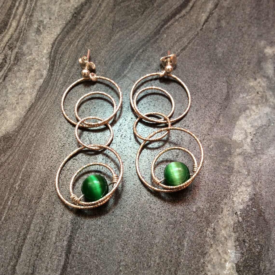 Hoops Silver hoops Opal hoop earrings Multihoop earrings Etsy