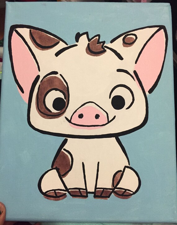 Pua from Moana 8x10 canvas | Etsy