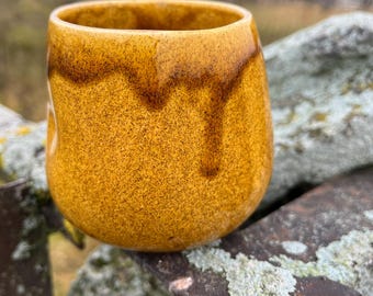 Handmade ceramic wabi-sabi mug, rustic stoneware cup, minimalist pottery