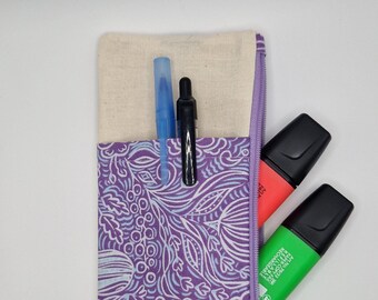 Fabric Key Chain & Handmade Planner Pouch - Personalized Gift Set (Custom Order)