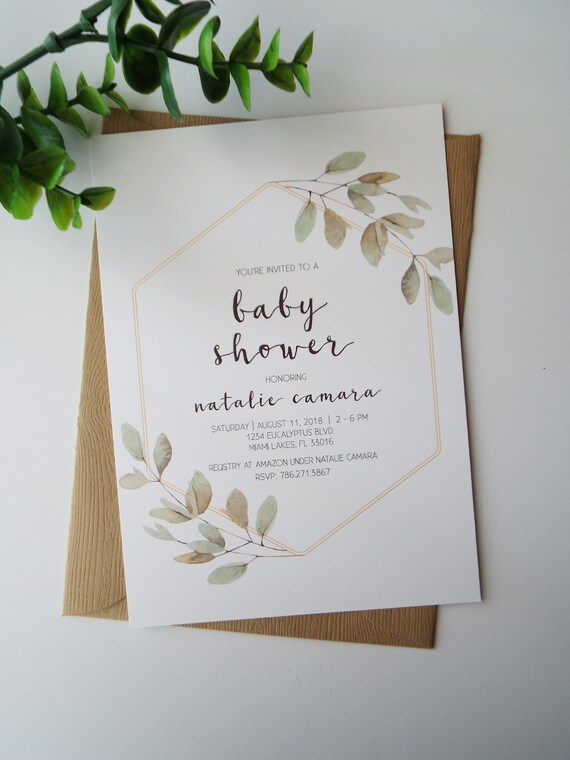 minimalist baby shower invitation