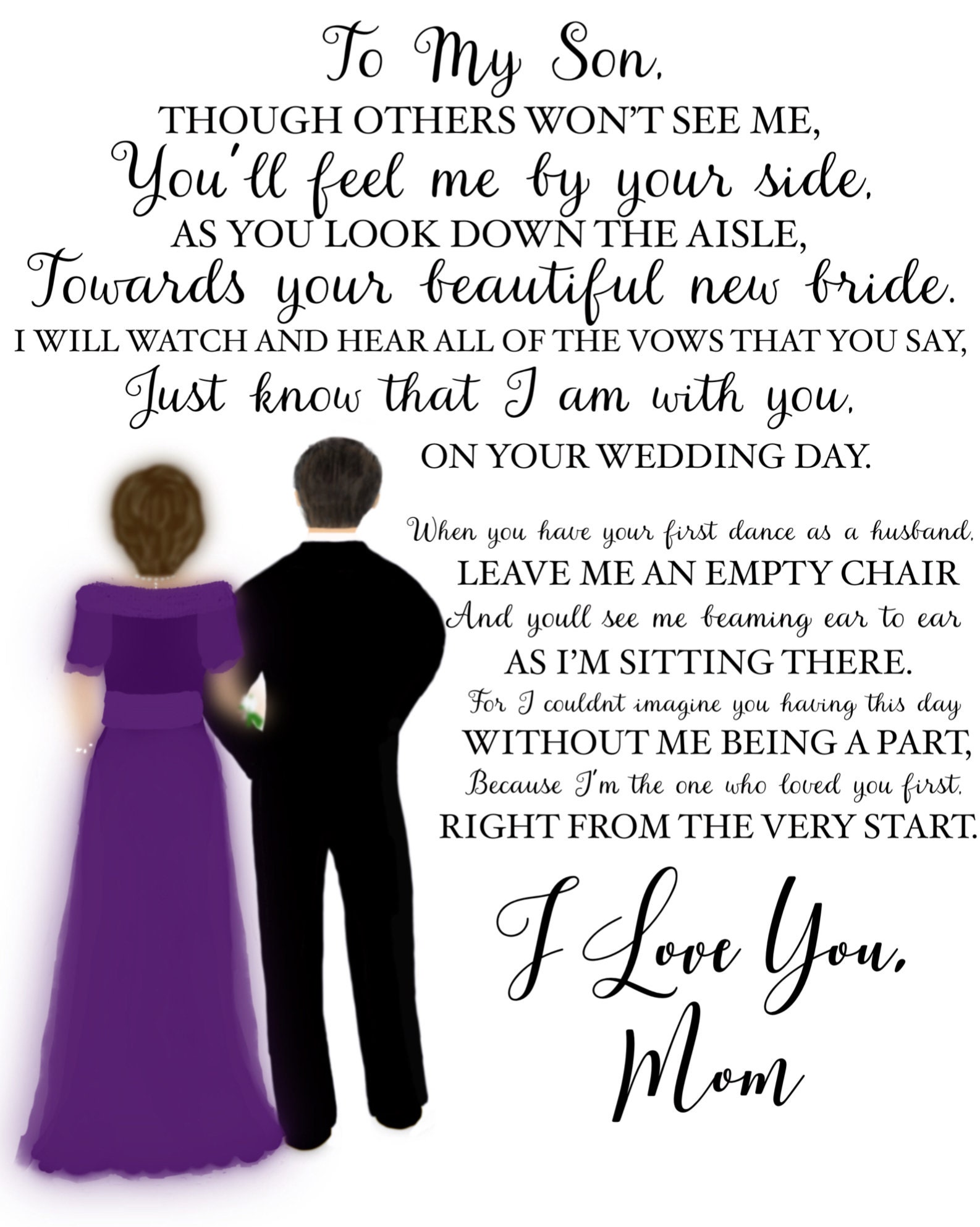 short speech for son's wedding from mother