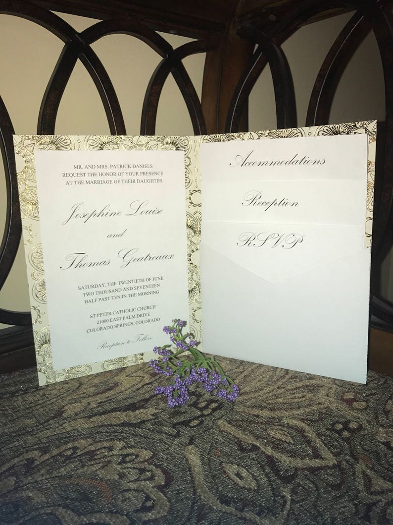 Download SVG 5 x 7 Pocket fold Wedding Invitation 5x7 Pocketfold | Etsy