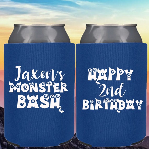 Monster Birthday Party Favors Can Coolerspersonalized Monster
