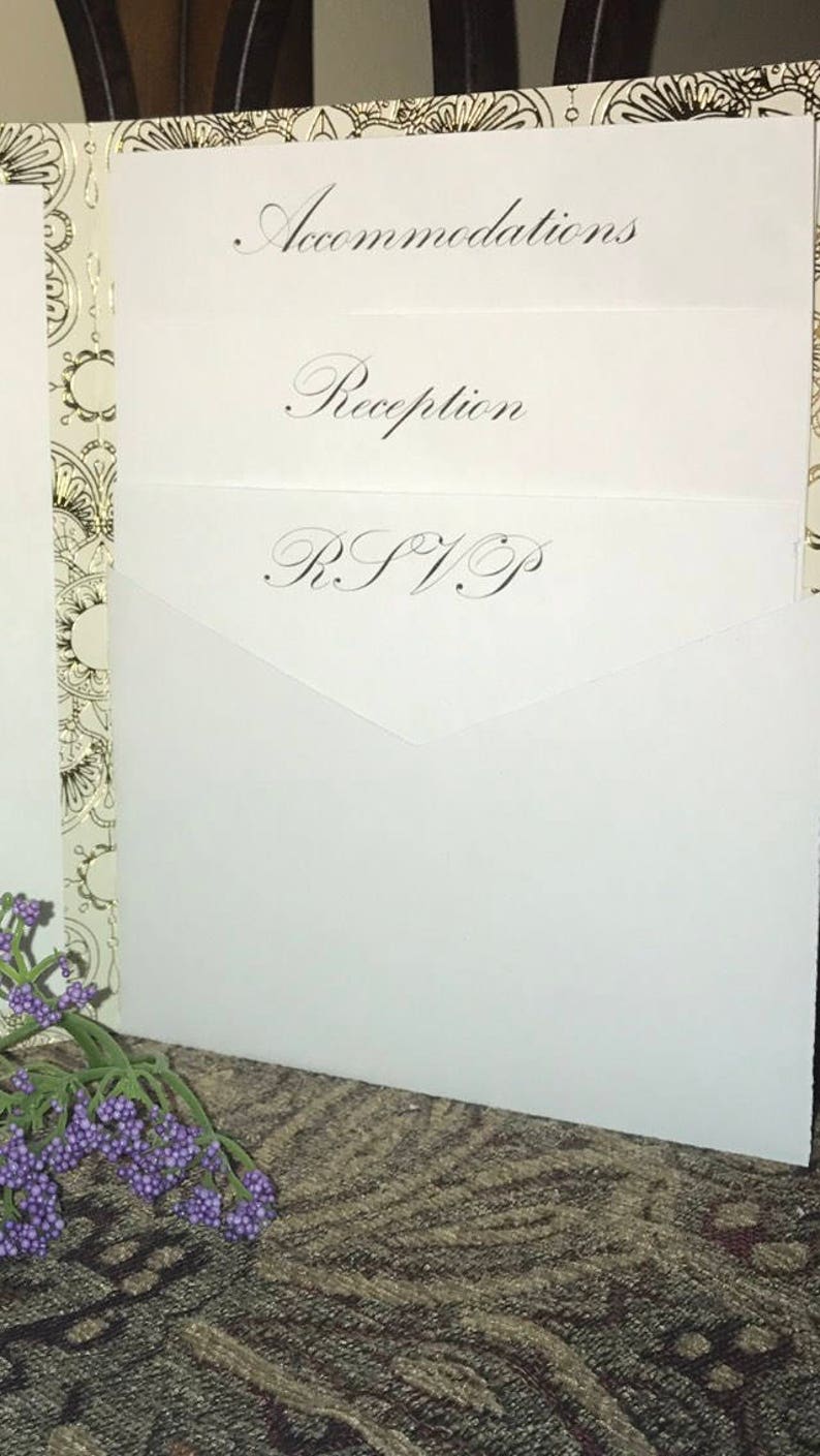 Download SVG 5 x 7 Pocket fold Wedding Invitation 5x7 Pocketfold | Etsy